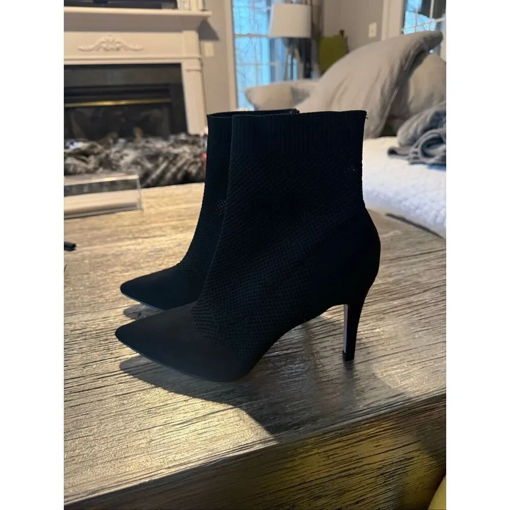 MIA Black Stretch Mesh Heel Booties sz 11 NWOT
